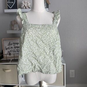 J. Crew Floral Green Women's Top